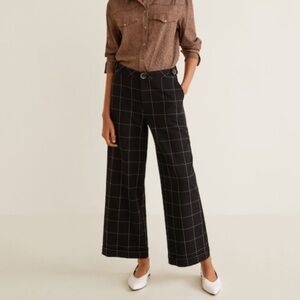 MANGO Check flare Trousers size 2